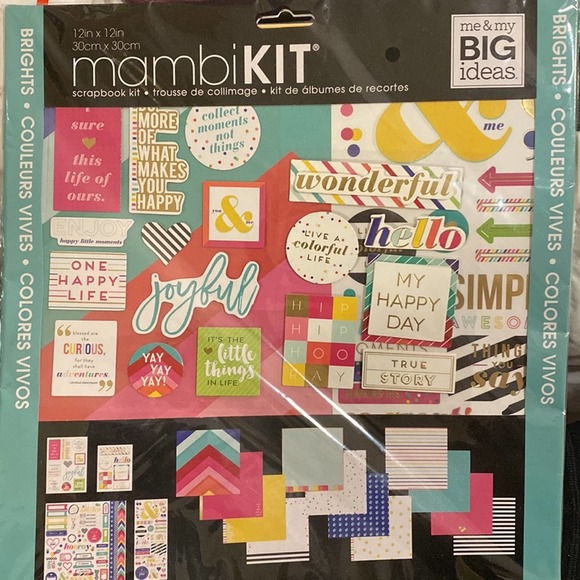 mambiKIT SCRAPBOOK KIT 12"X12" Me & My Big Ideas Brights - Picture 1 of 6